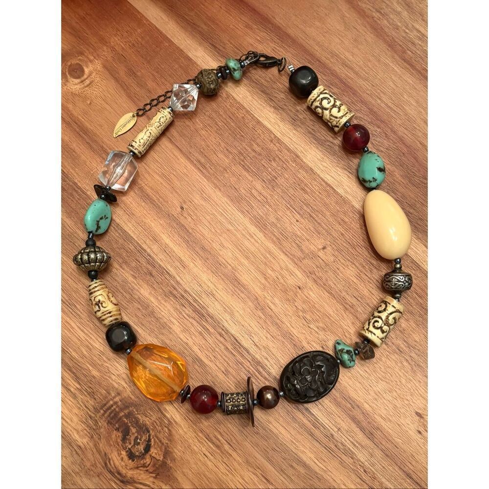 Coldwater Creek | Beaded Bohemian Necklace | 19” Adjustable